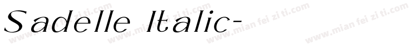 Sadelle Italic字体转换